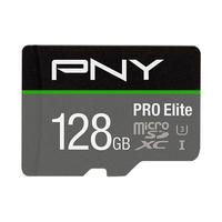 PNY Speicherkarte PRO Elite, schwarz (schwarz, grau), 128 GB, Speicherkarten