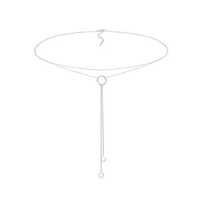 Collier ELLI "Halskette Choker Kreis 925 Sterling Silber" Gr. 38, silber, Halsketten, Damen, 38, ohne Stein, Silber 925 (Sterlingsilber), L: 38cm Image