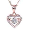 HAODUOO Couples Necklace Set Day Necklace Note Luxury Movement Necklace Music Valentine's Heart Necklace Women (Color : Rose Gold-c, Size : One Size)