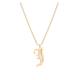 HAODUOO Necklace Toggle Clasp 26 English Letters Pendant Necklace for Women Gold Stainless Steel Dainty