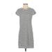 Gap Casual Dress - Shift: Gray Stripes Dresses - Women's Size X-Small