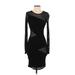 BCBGMAXAZRIA Casual Dress - Bodycon: Black Dresses - Women's Size Small