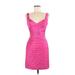 BCBGMAXAZRIA Cocktail Dress - Sheath: Pink Dresses - Women's Size 6