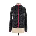 Uniqlo Fleece Jacket: Black Animal Print Jackets & Outerwear - Women's Size Medium