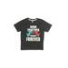 Instant Message Short Sleeve T-Shirt: Gray Tops - Kids Boy's Size Small