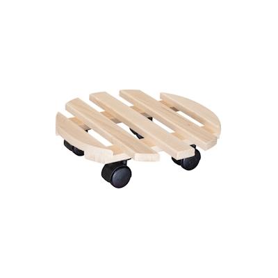 WAGNER Pflanzenroller PALETTI Ø 35 x 8 cm, für den Innenbereich, Buchenholz, natur, Tragkraft 100 kg, EU Ware - 20032001 Image