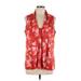 Anne Klein Sleeveless Blouse: Red Tops - Women's Size Large