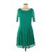 LC Lauren Conrad Casual Dress: Green Dresses - Women's Size 6