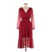 Point Sur Casual Dress - Wrap: Burgundy Dresses - Women's Size 8