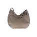 Banana Republic Leather Shoulder Bag: Gray Solid Bags