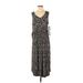 SONOMA life + style Casual Dress Tie Neck Sleeveless: Black Dresses - New - Women's Size Small