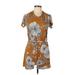 Mon Ami Casual Dress: Brown Batik Dresses - Women's Size 12