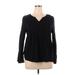 Calvin Klein Long Sleeve Top Black V Neck Tops - Women's Size X-Large