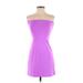 Susana Monaco Casual Dress - Fit & Flare: Purple Solid Dresses - New - Women's Size X-Small