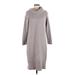 J.Crew Casual Dress - Sweater Dress: Gray Dresses - Women's Size Medium