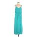 Faded Glory Casual Dress - Maxi: Teal Dresses - Women's Size Large