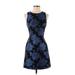 Alice + Olivia Casual Dress - Sheath: Blue Damask Dresses - Women's Size 0