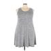 Lane Bryant Casual Dress - A-Line: Gray Marled Dresses - Women's Size 22 Plus
