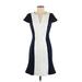 Boden Casual Dress - Sheath: Blue Color Block Dresses - New - Women's Size 2