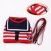 Navy Style Pet Dog Clothes & Leash Set for Small-Medium Dogs