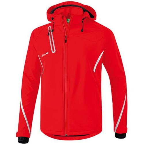 ERIMA Kinder Softshelljacke Function, Größe 128 in Rot/Weiß