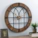 FirsTime & Co. Brown and Black Josie Farmhouse Arch Wall Clock, Wood Frame