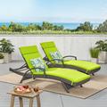 Wade Logan® Billur 79.25" Long Reclining Chaise Lounge Set w/ Cushions in Gray | 38.5 H x 27.5 W x 79.25 D in | Outdoor Furniture | Wayfair