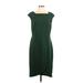 The Limited Casual Dress - Sheath: Green Solid Dresses - Women's Size 10 Tall