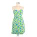 Lilly Pulitzer Cocktail Dress Strapless Sleeveless: Blue Dresses - Women's Size 6