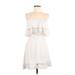 Casual Dress: White Dresses - Women's Size 8