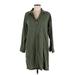 Old Navy Casual Dress - Shirtdress: Green Dresses - Women's Size Medium