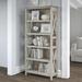 Gracie Oaks Trawalla Bookcase Wood in Brown/Gray | 66 H x 32 W x 13 D in | Wayfair 6C13DC1A6323469A80654D3075396668