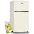WANAI 3.5 Mini Fridge w/ Freezer Retro Refrigerator in White | 35.6 H x 17.5 W x 17.5 D in | Wayfair BCD-72-WHITE