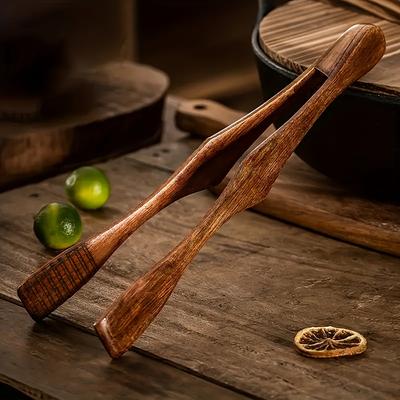 TEMU Food Clip Kitchen High Temperature Resistant Solid Wood Steak Clip Food Fried Barbecue Noodle Clip 1 Image