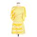 BCBGMAXAZRIA Casual Dress: Yellow Dresses - Women's Size Medium