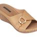 GC SHOES Bay Tan Wedge Sandals - Brown - 7.5