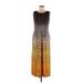 Linea by Louis Dell'Olio Casual Dress - Maxi: Brown Ombre Dresses - Women's Size 6