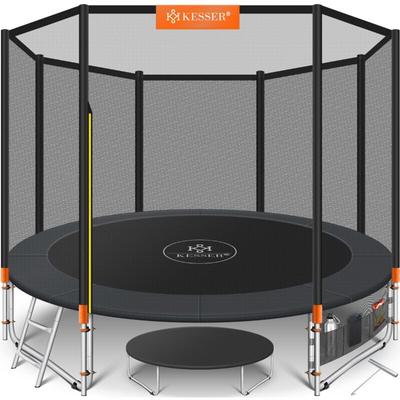 Kesser - Trampolin tüv Rheinland gs Zertifiziert Komplettset mit Sicherheitsnetz Leiter Image