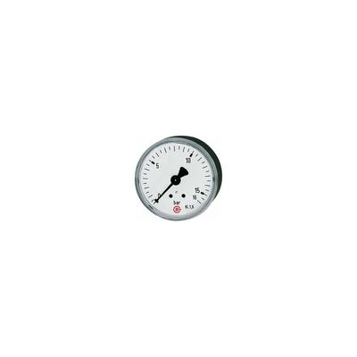 Riegler - Standardmanometer, Stahlblechgeh., g 1/4 hinten, 0-16,0 bar, ø 63 Image
