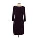 Anne Klein Casual Dress - Sheath: Burgundy Damask Dresses - Women's Size 12