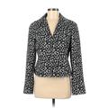 Lafayette 148 New York Jacket: Black Floral Motif Jackets & Outerwear - Women's Size 8