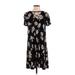 Mossimo Supply Co. Casual Dress: Black Floral Dresses - Women's Size Small