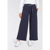 Jerseyhose KANGAROOS, Damen, Gr. 42, N-Gr, blau (marine), Sweatware, Obermaterial: 95% Baumwolle, 5% Elasthan, bedruckt, unifarben, casual, weit knöchelfrei, Hosen, mit weitem Bein in Culotte Form