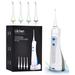 LÃ¤chen Cordless Water Flosser DNF2 Dental Oral Irrigator Portable with 3 Mode USB Charge Station IPX7 Waterproof Water Flossing with 5 Jet Tips for Home and Travel Braces Care (White)