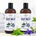 All Natural Body Wash DNF2 for Women & Men with Sensitive Skin 2PK - Best pH Balance Shower Gel Liquid for All Skin - Moisturizing Sulfate Free Body Soap Gel Liquid - Chemical Free Cleanser