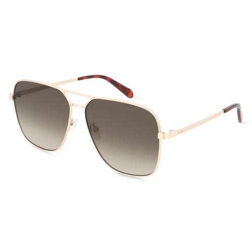 Fossil 3154/G/S Damen-Sonnenbrille Vollrand Eckig Metall-Gestell, gold