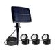 Projecteurs solaires pour étang à LED Lumières submersibles pour étang avec 3 lampes 18 LED Projecteur de paysage Lumières sous-marines IP68 Lampes de jardin solaires étanches pour étang Fontaine de