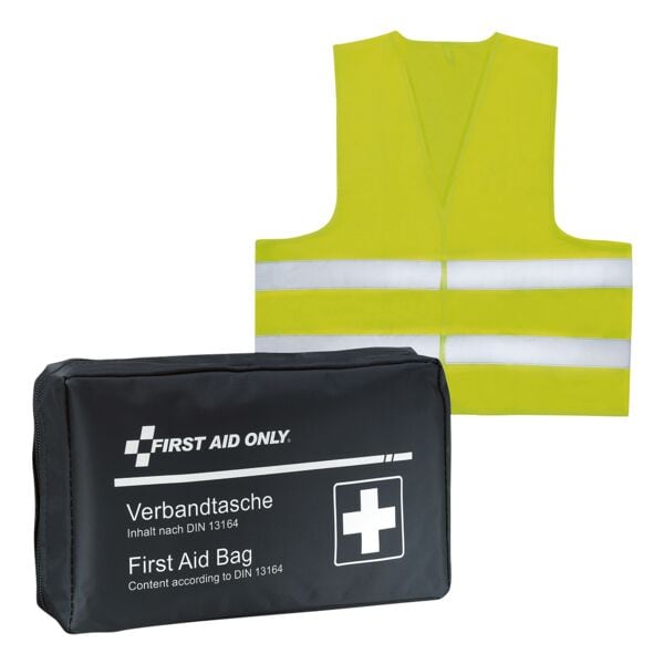 First Aid Only Motorrad-Verbandtasche inkl. Warnweste schwarz, 20x4.5x13.5 cm Image