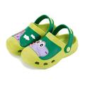 SUADEX Kids Boys Girls Dinosaur Clogs Slippers Toddler Slip On Lightweight Indoor Outdoor Soft Beach Pool Sandals Sport Slides GreenDinosaur 190 18cm