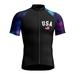 NSQFKALL 4th of July Cycling Jersey for Men Short Sleeve USA Flag Patriotic Bike Biking Shirts Full Zip Road Bicycle Clothes Tops